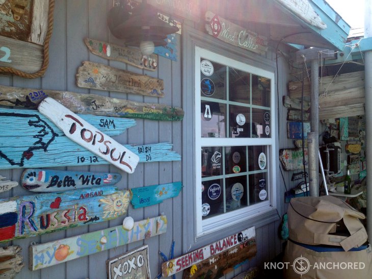 Compass Cay MArina window