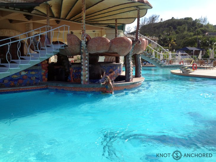 deserted swim up bar
