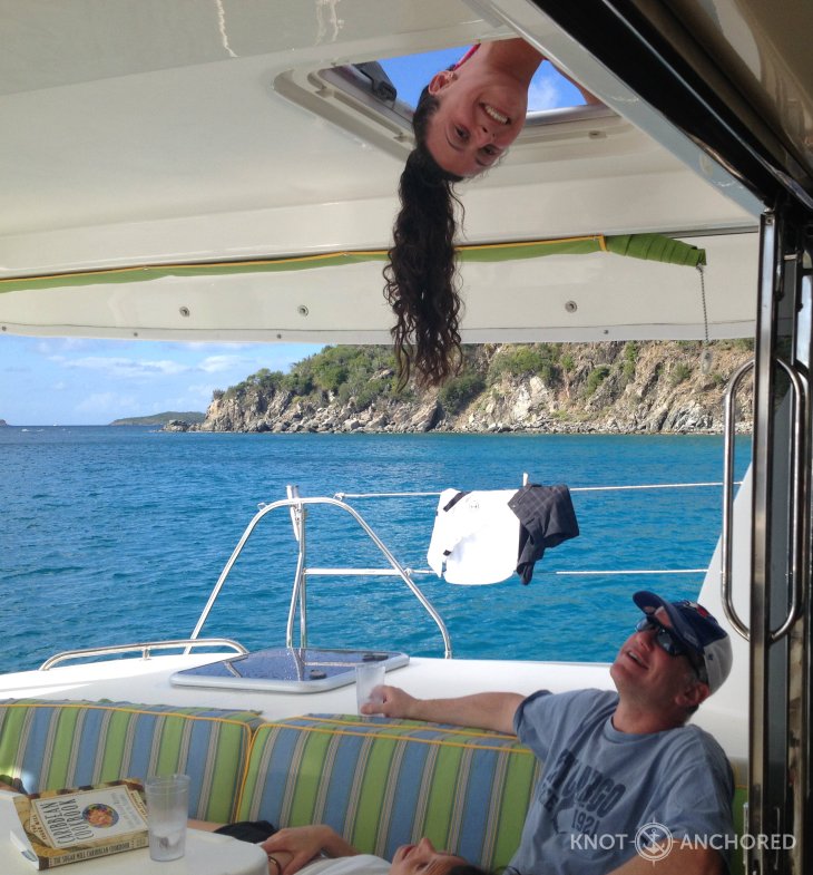 Just hangin around, upside down!