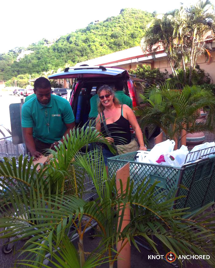 loading up the groceries