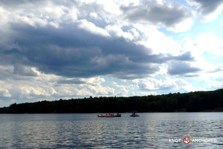 Summer raft up in cottage country
