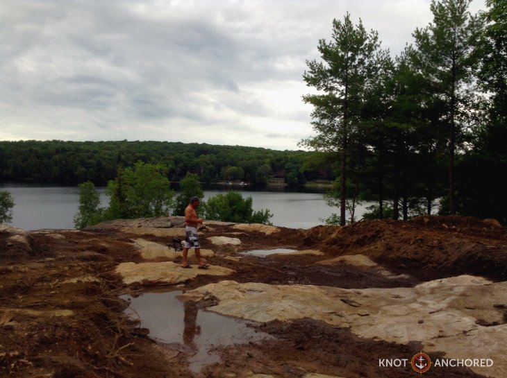 Cleared lot getting closer to building.