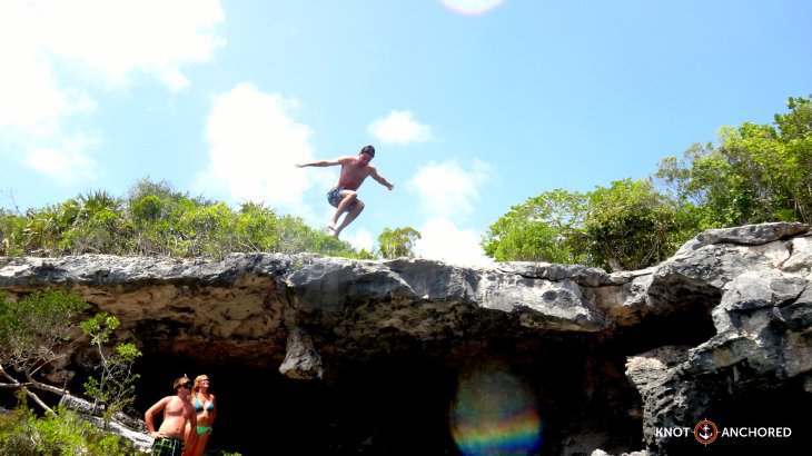 Jump into the Blue Hole Bahamas