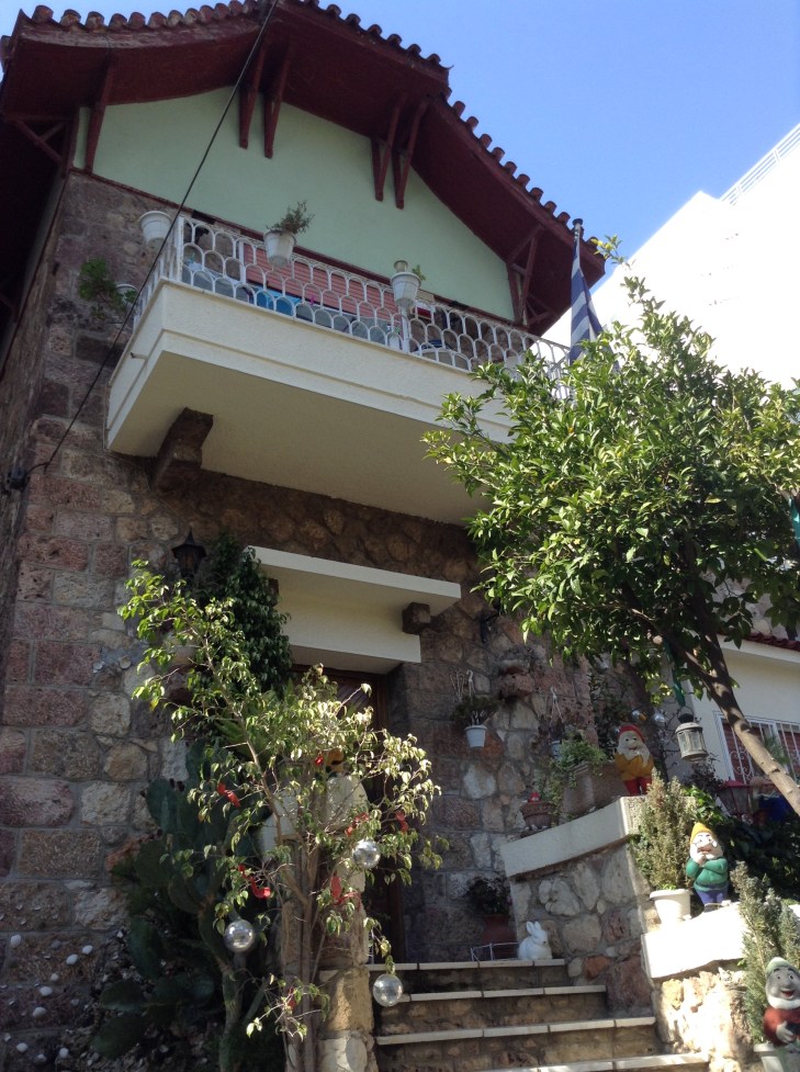 Greece, Athens, cute home, garden knome