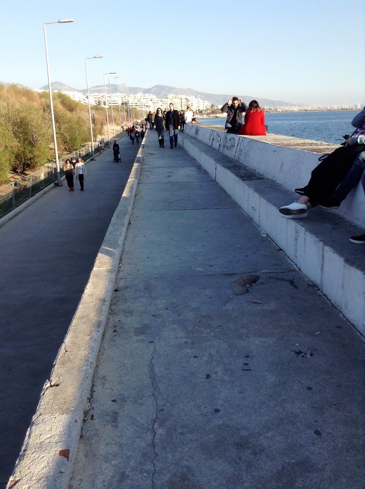 walkway, waterfront, Greece, Athens