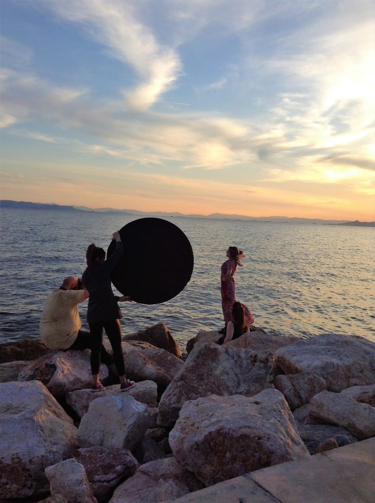 sunset, Greece, Athens, model shoot, seaside park