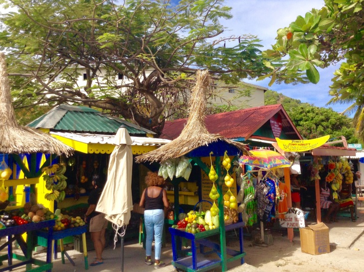 Fruit stands, marketplace, bananas