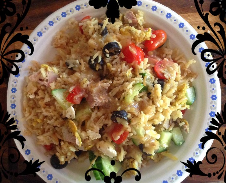 Lemon Garlic Rice Salad